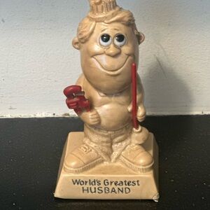 Vintage 1970 W & R Berries Co’s “ World’s Greatest Husband “ Figurine